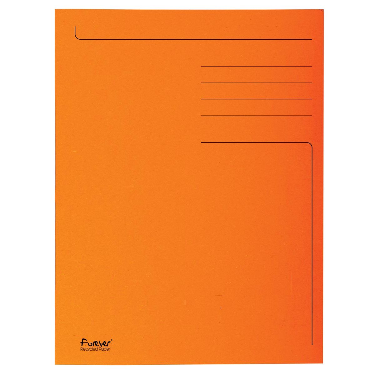 Exacompta - dossiermap Foldyne ft 24 x 35 cm (voor ft folio), oranje, pak van 50 stuks