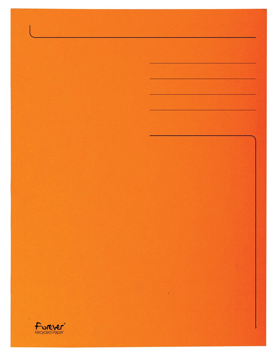 Exacompta - dossiermap Foldyne ft 24 x 35 cm (voor ft folio), oranje, pak van 50 stuks