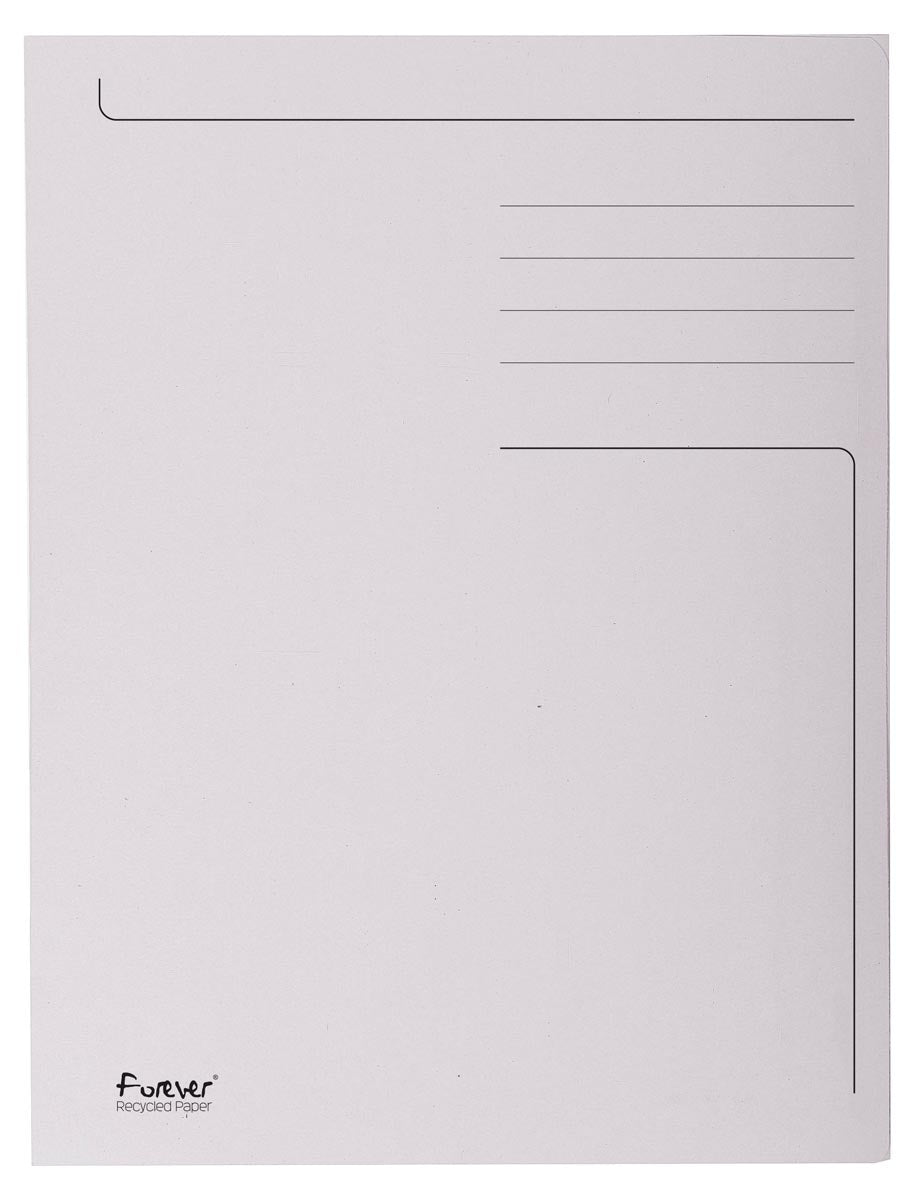 Exacompta - dossier Foldyne ft 24 x 35 cm (pour ft folio), gris clair, pack de 50 pièces