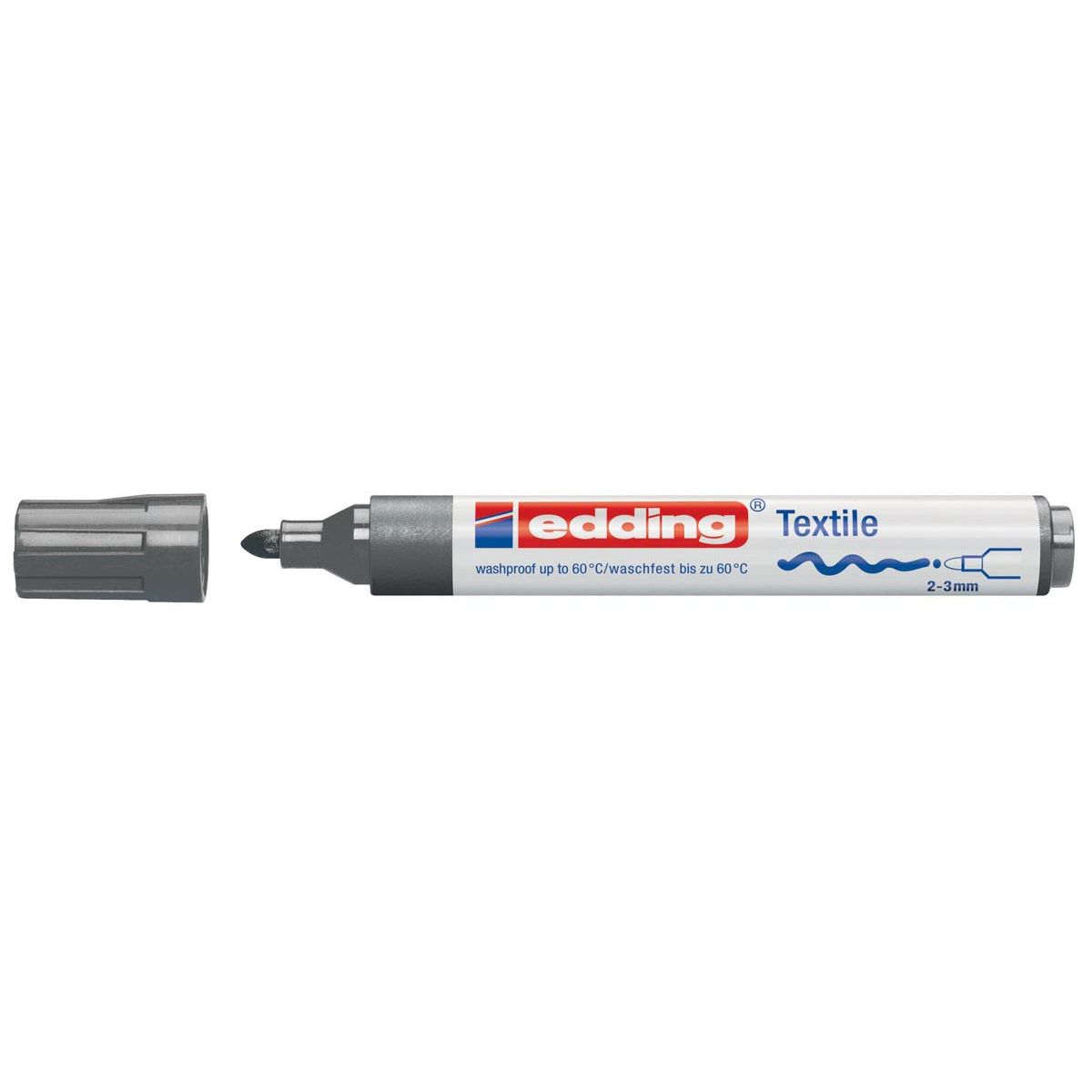 Edding - Marqueur textile 4500 rond 2-3mm gris