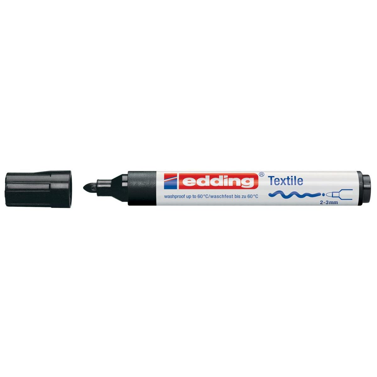 Edding - Marqueur textile 4500 rond 2-3mm noir