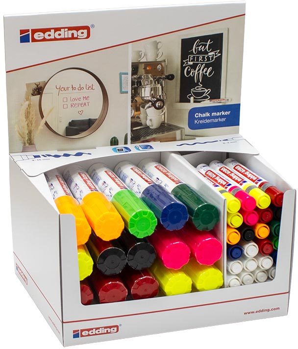 Edding - Krijtmarker e-4090, e-4095, display van 44 stuks