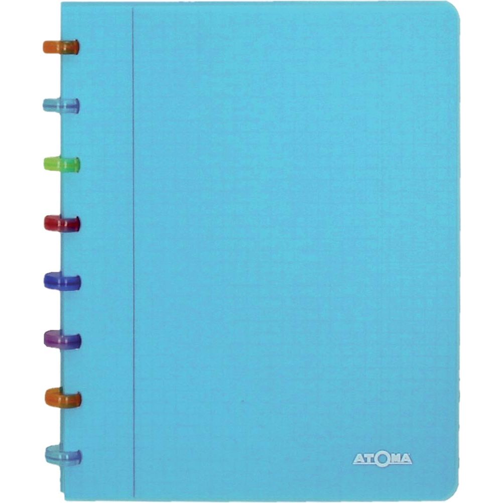 Atoma – Tutti Frutti Notizbuch, ft A5, 144 Seiten, handelsüblich kariert, transparent blau