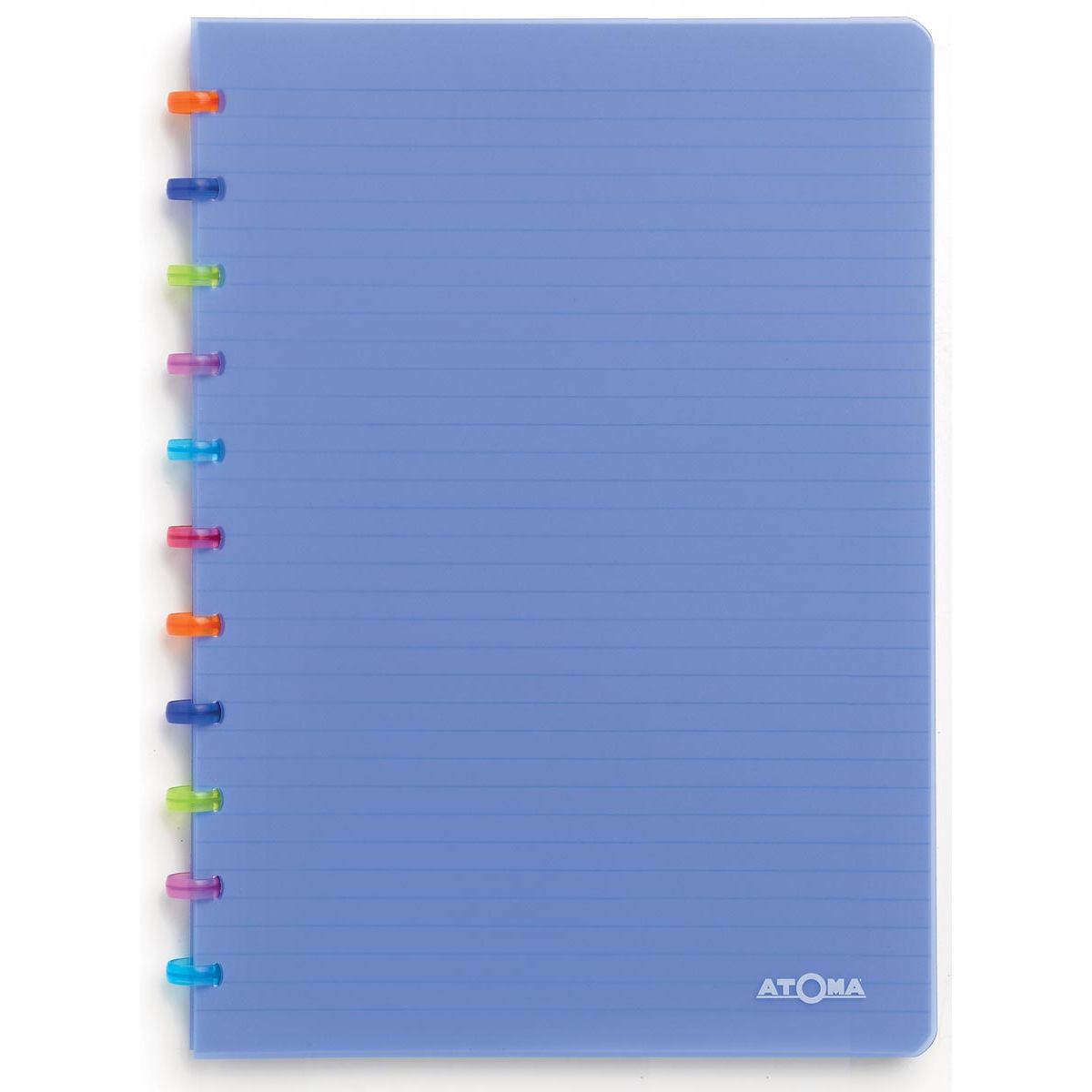 Atoma - Carnet Tutti Frutti, ft A4, 144 pages, quadrillé 5 mm, bleu transparent