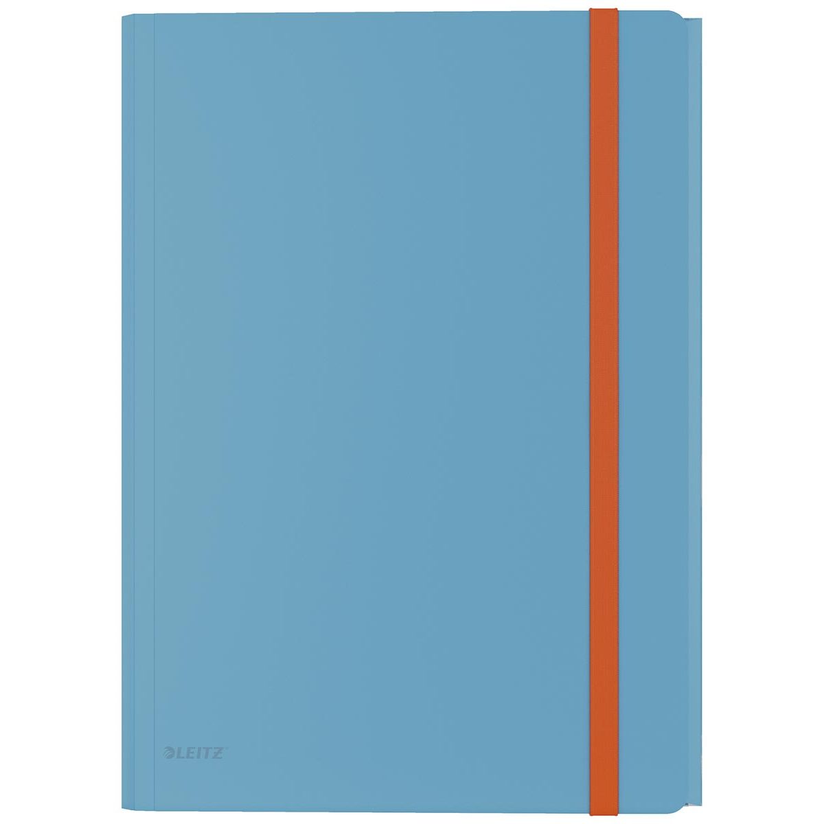 Leitz - Gemütliche Elasto-Mappe mit 3 Klappen, mit Ablagefach mit Druckknopfverschluss, aus PP, ft A4, blau