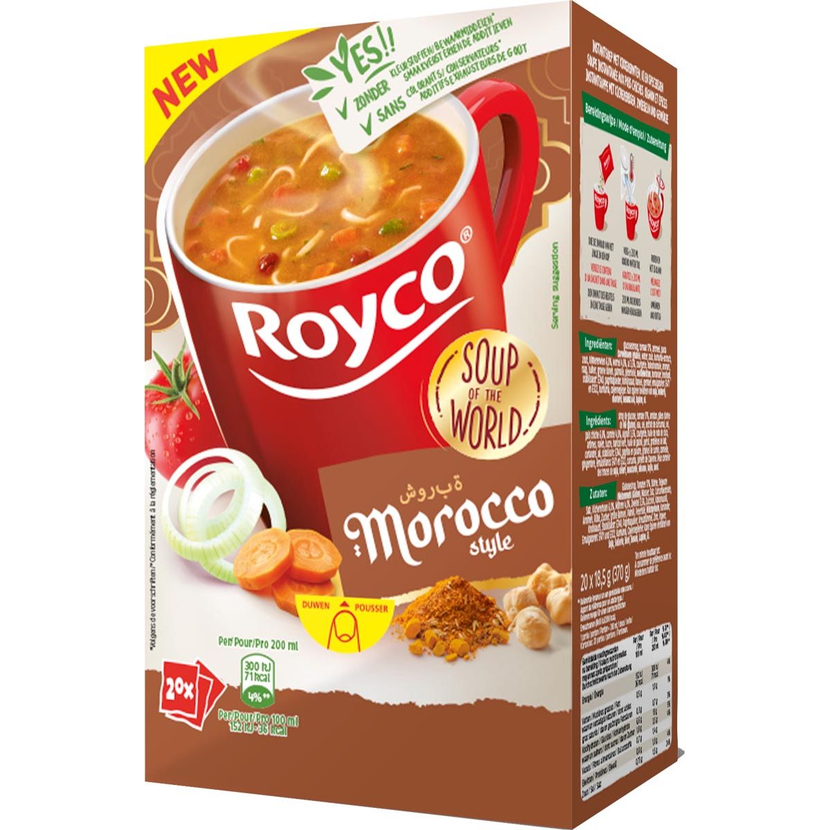 Royco - Minute Soup Morrocan Style, pak van 20 zakjes