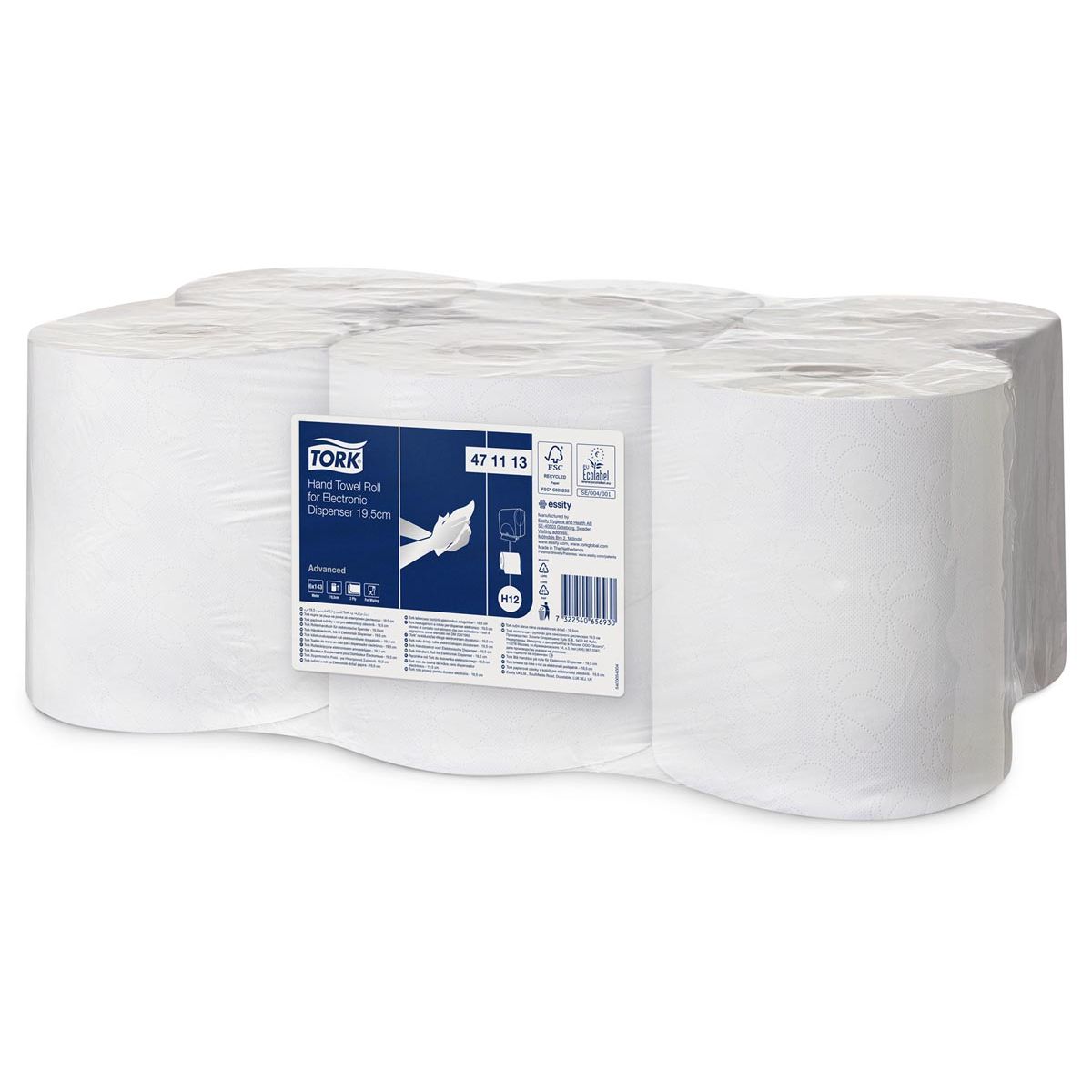 Tork - Rouleau essuie-mains H12 Advanced 2 couches 143m blanc 471113