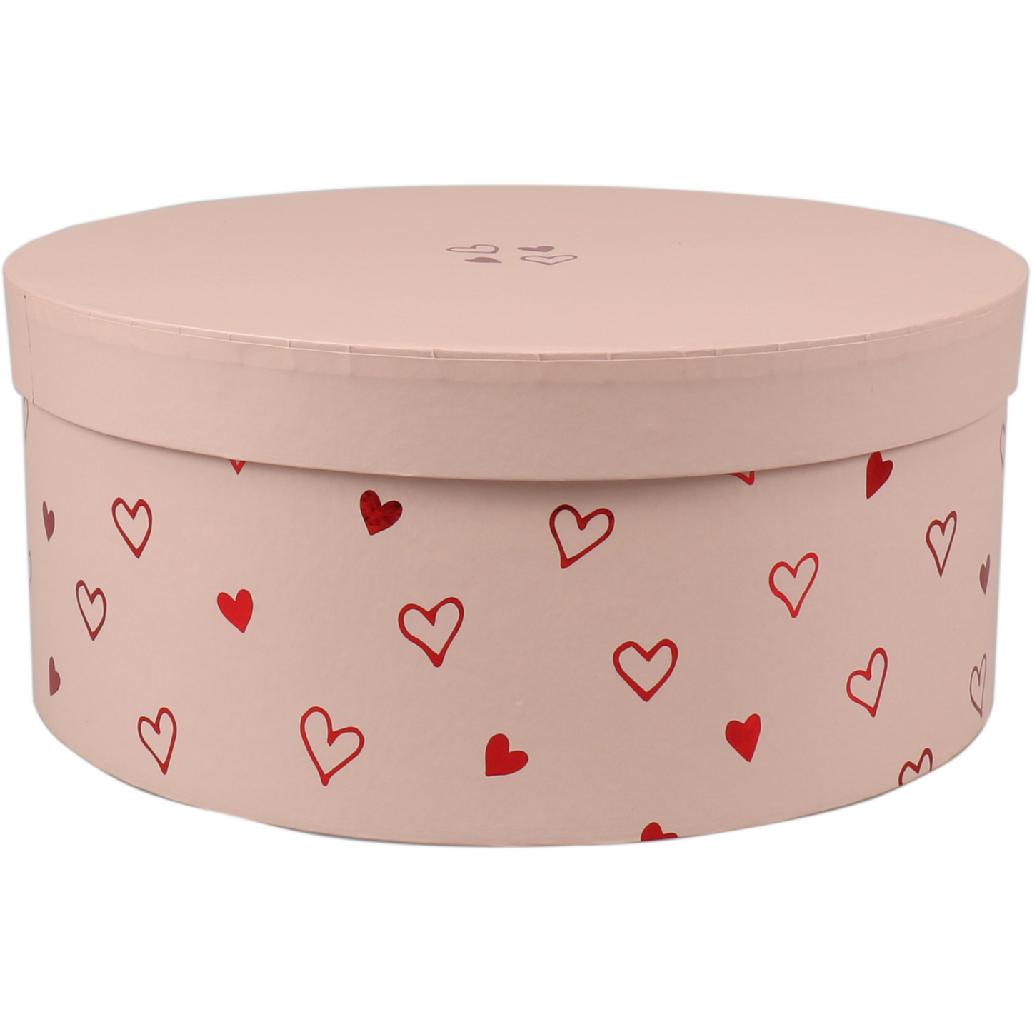 Klika - Geschenkdoos | Love Story | karton | 10cm | Ø22.5cm | roze | 16 stuks