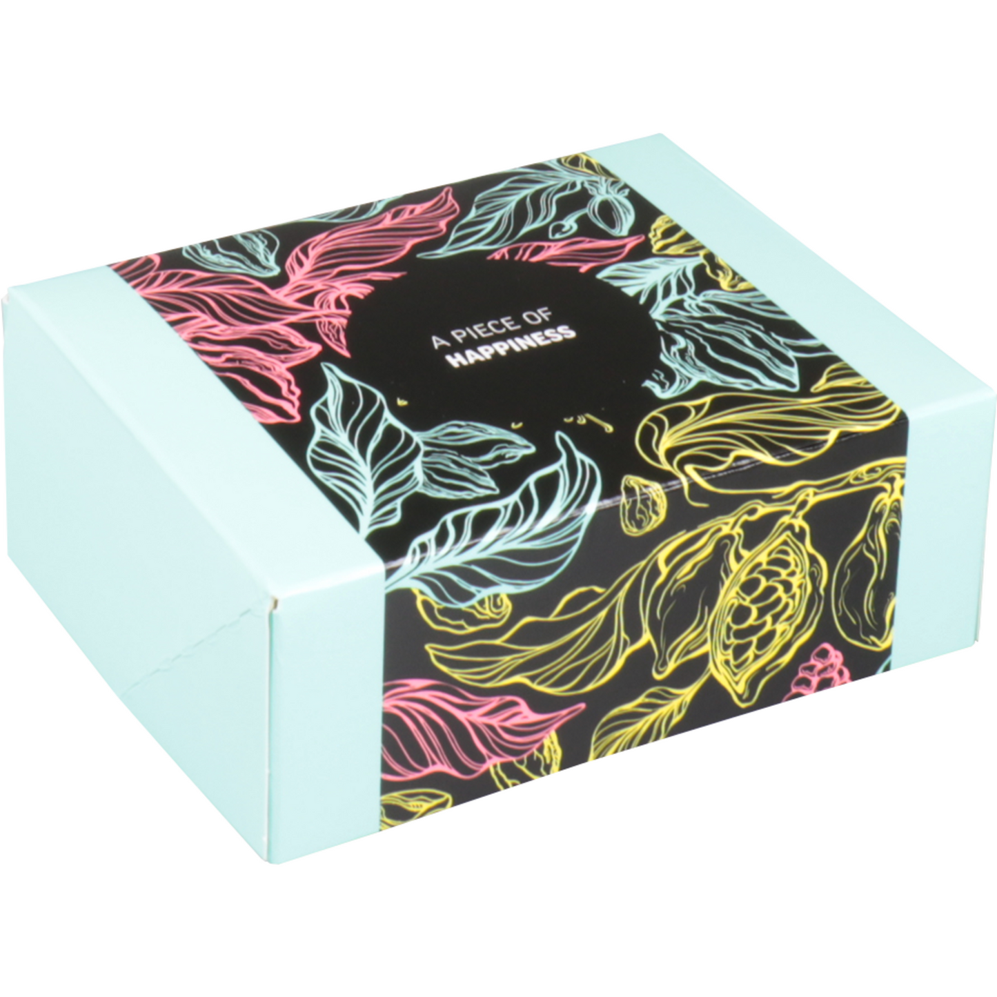 Klika - Gebaksdoos | Happiness | karton | 12x9.5x4.5cm | lichtblauw | 300 stuks
