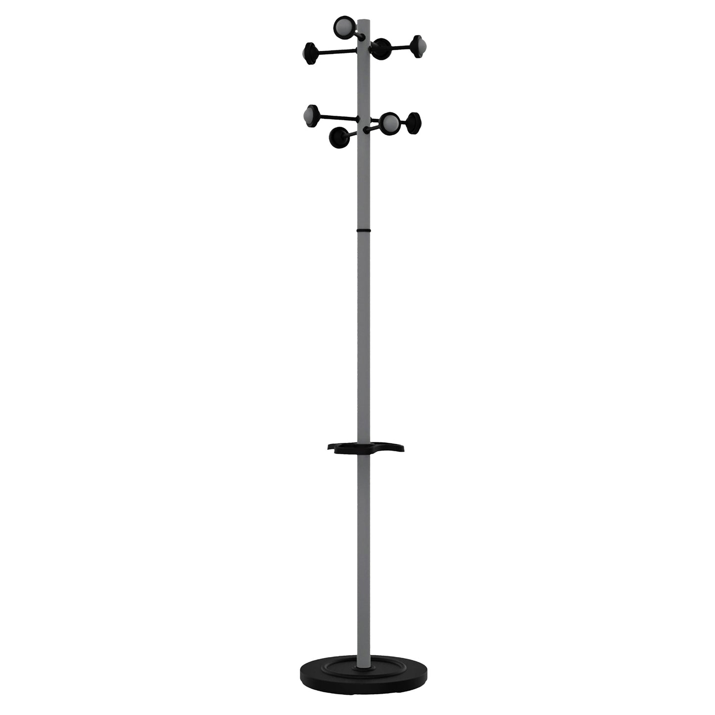 UNILUX - Porte-manteau Accueil sur pied gris métallisé