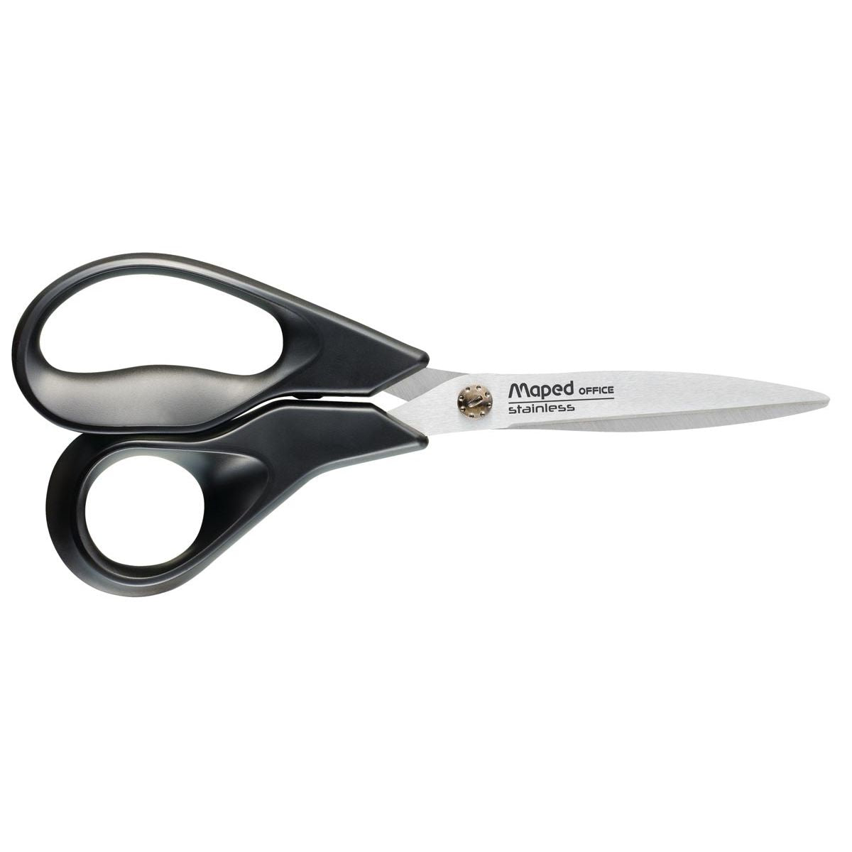 Maped Office - schaar Advanced, ft 18 cm, rechts, scherpe punt, RVS, zwart, blister van 1 stuk