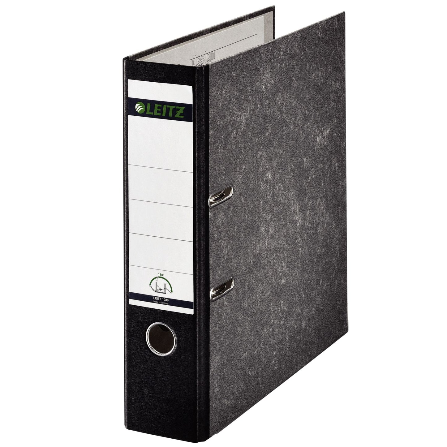 Leitz - Ordner 1082 180° 80mm Kartonfolio schwarz | 20 Stück