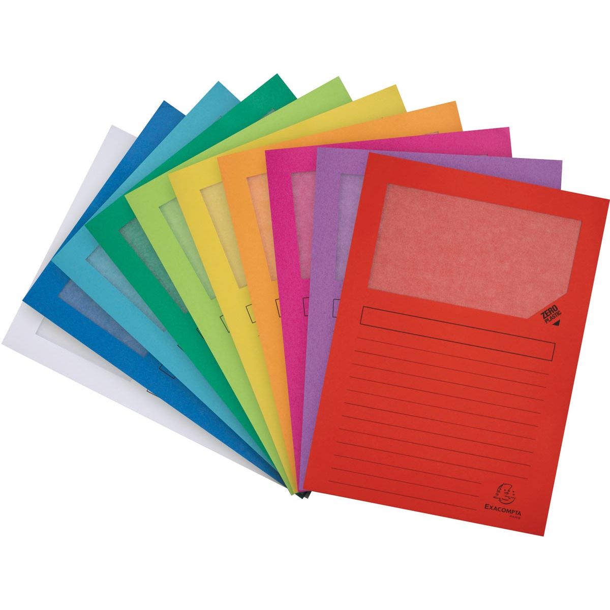 Exacompta - Chemise L Forever, pour format A4, paquet de 25, couleurs assorties