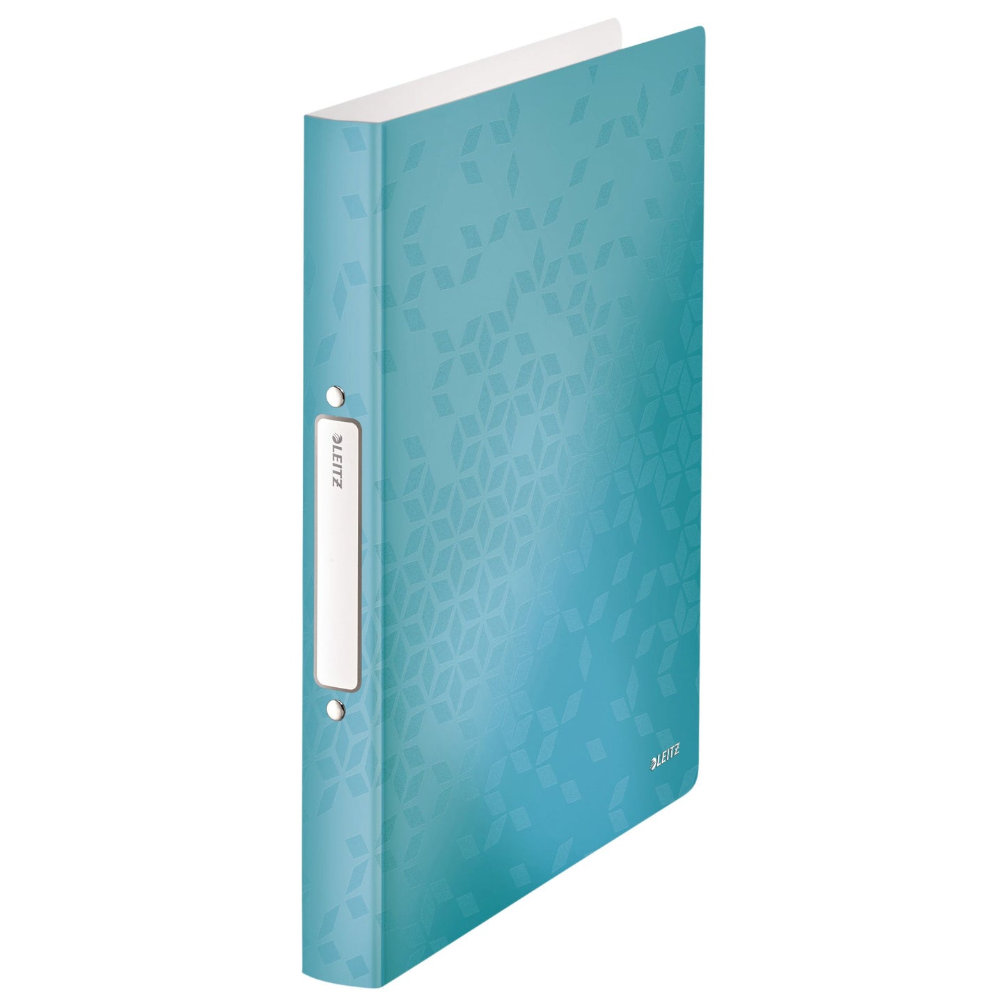 Leitz - Classeur à anneaux WOW A4 à 2 anneaux, mécanisme O 25mm PP bleu glacier | 10 pièces