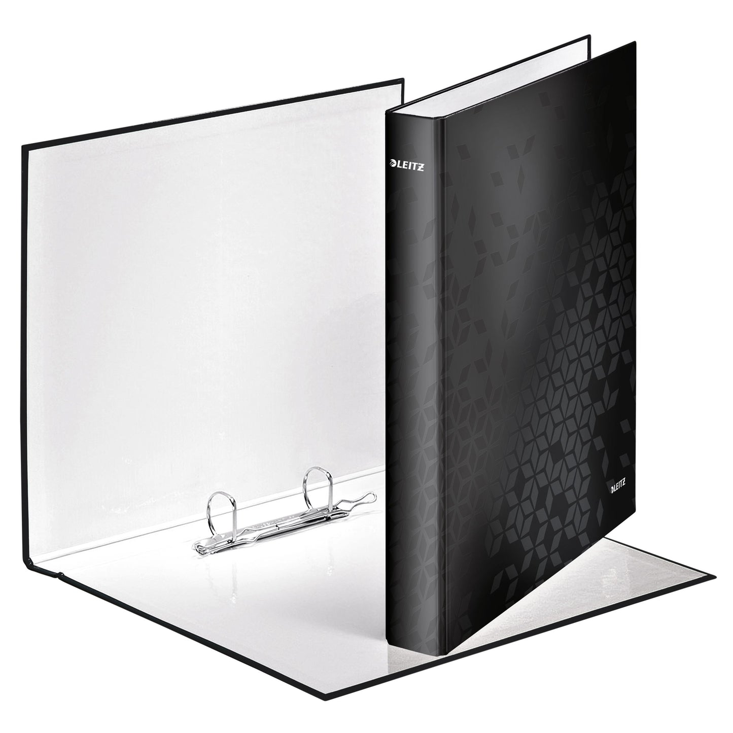 Leitz - Classeur à anneaux WOW A4 maxi 2 anneaux mécanisme D 25mm noir