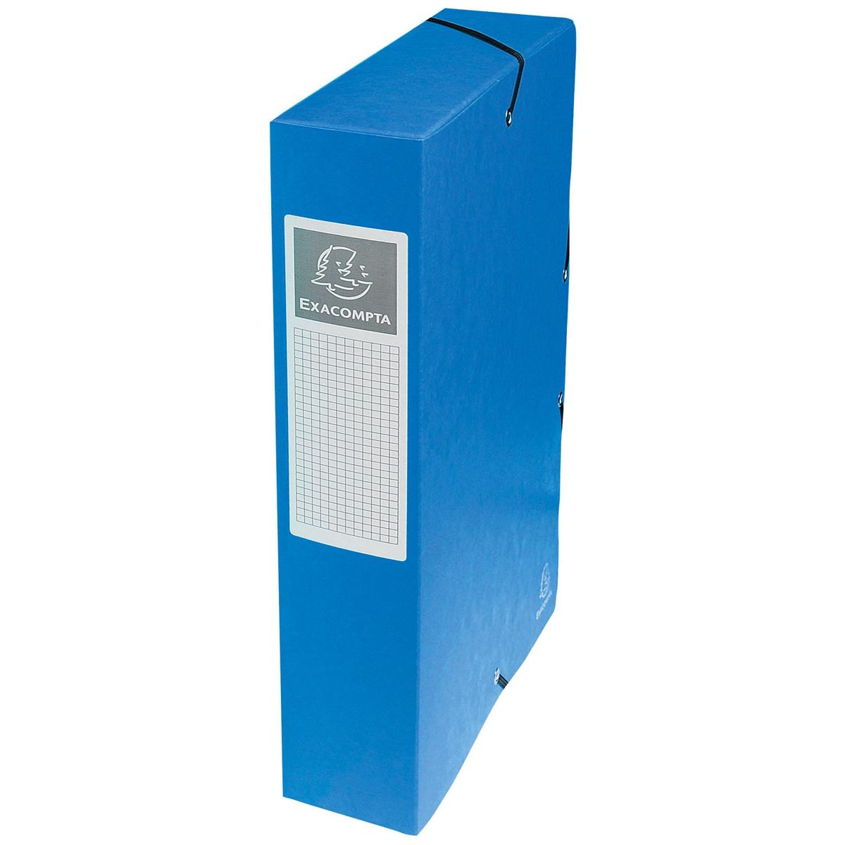 Exacompta - elastobox Exabox bleu, dos de 6 cm