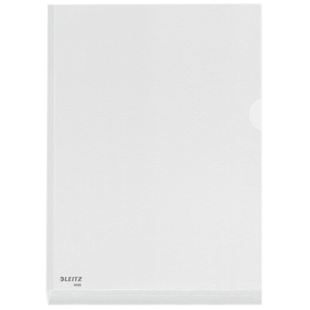 Leitz - Einsteckmappe L-Modell Premium A4 0,17mm PVC mit Dehnungsfalzmaserung 5 Stück