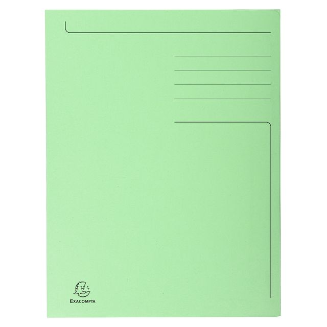 Exacompta - Classeur Forever A4 3 rabats 280gr vert