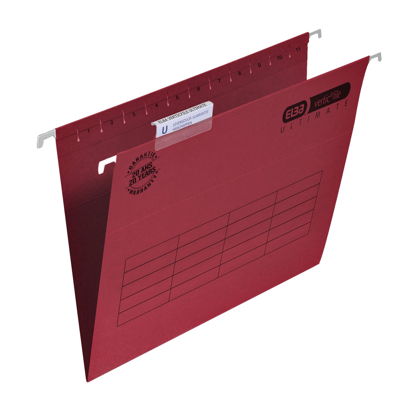 Elba - Hangmap verticfile e a4 v bodem rood | 25 stuks