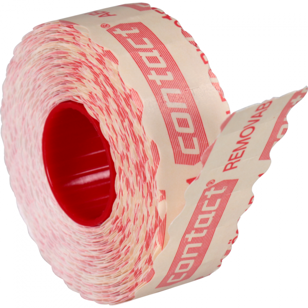 Contact - Étiquette | Étiquette de prix | papier | permanent | 22x12mm | blanc | 24 rouleaux