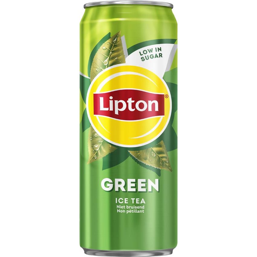 Lipton Ice Tea - Ice Tea Green frisdrank, niet bruisend, sleek blik van 33 cl, pak van 24 stuks
