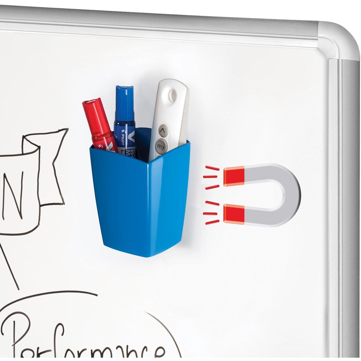 CEP - magnetisch pennenbakje Gloss Blue Ocean, blauw