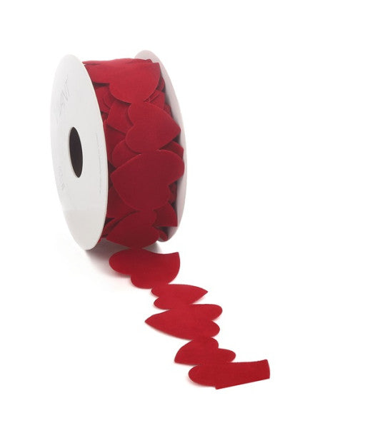 Band Vellu Herzband rot 38,5 mm x 5 Meter
