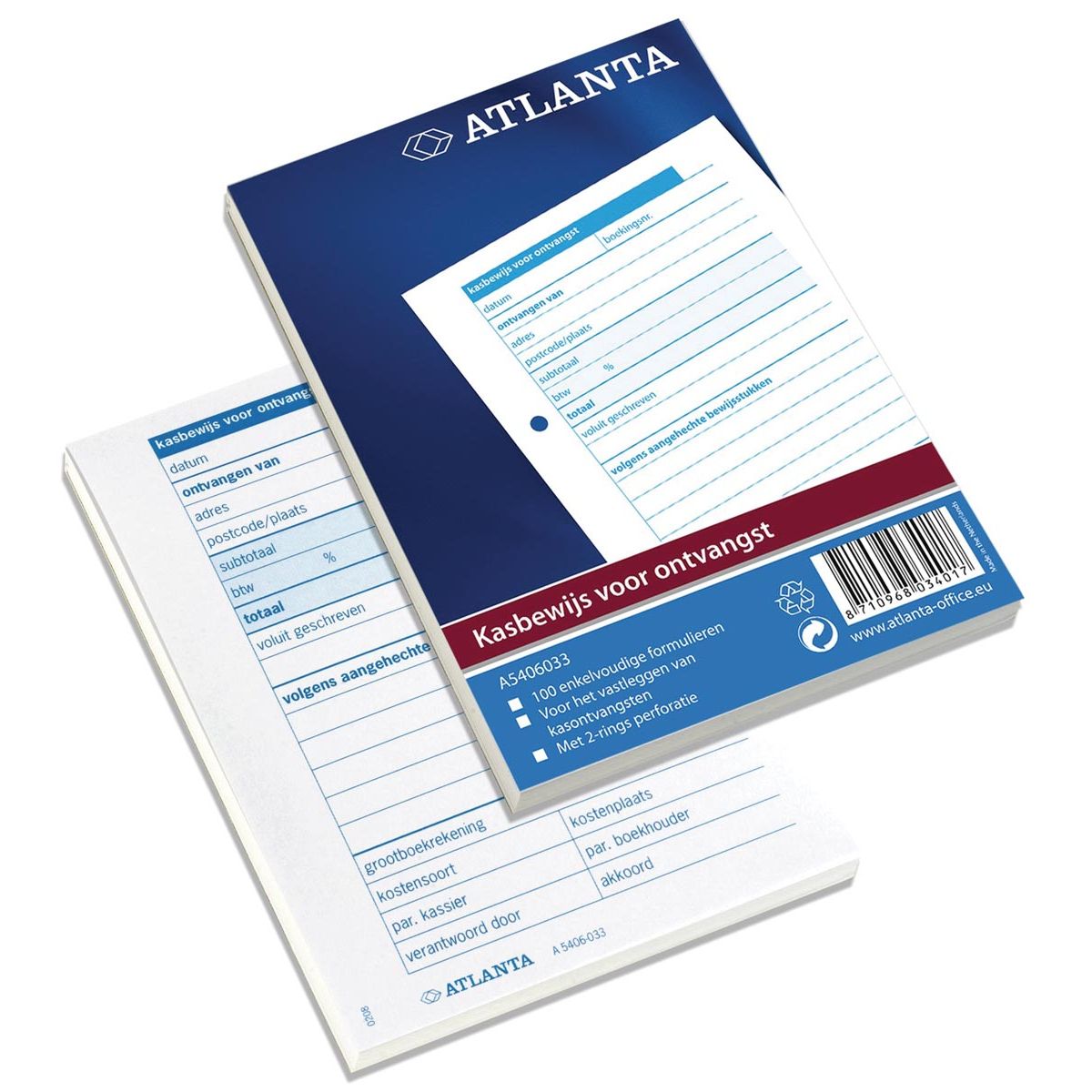 Atlanta par Jalema - Ticket de caisse Djois ticket A6 100 feuilles