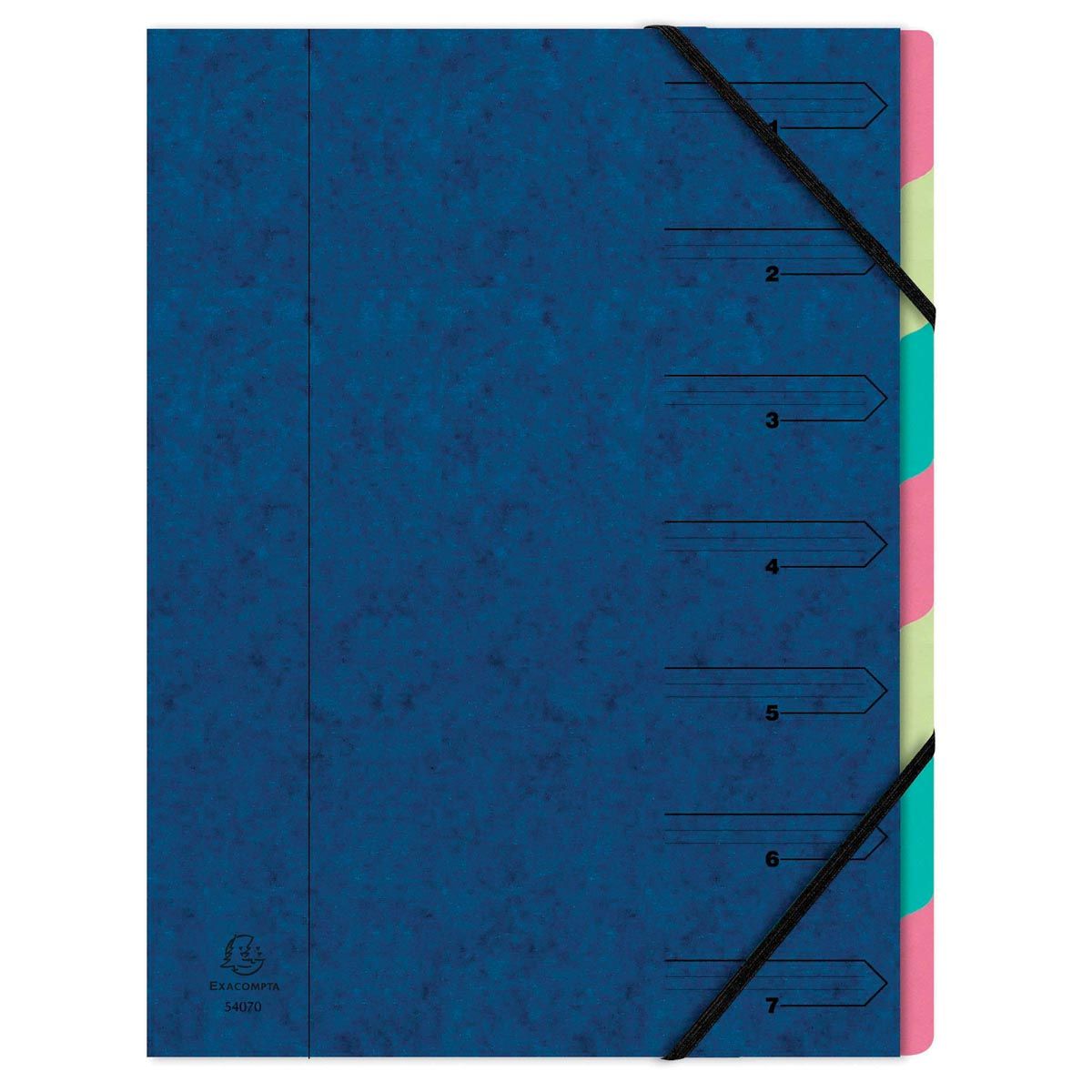 Exacompta - Dossier de tri 7 pièces, bleu