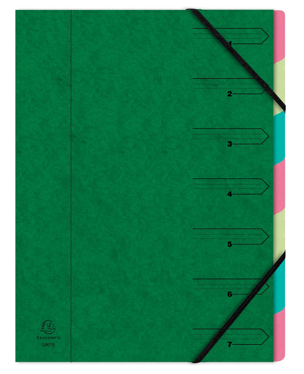 Exacompta - Dossier de tri 7 pièces, vert