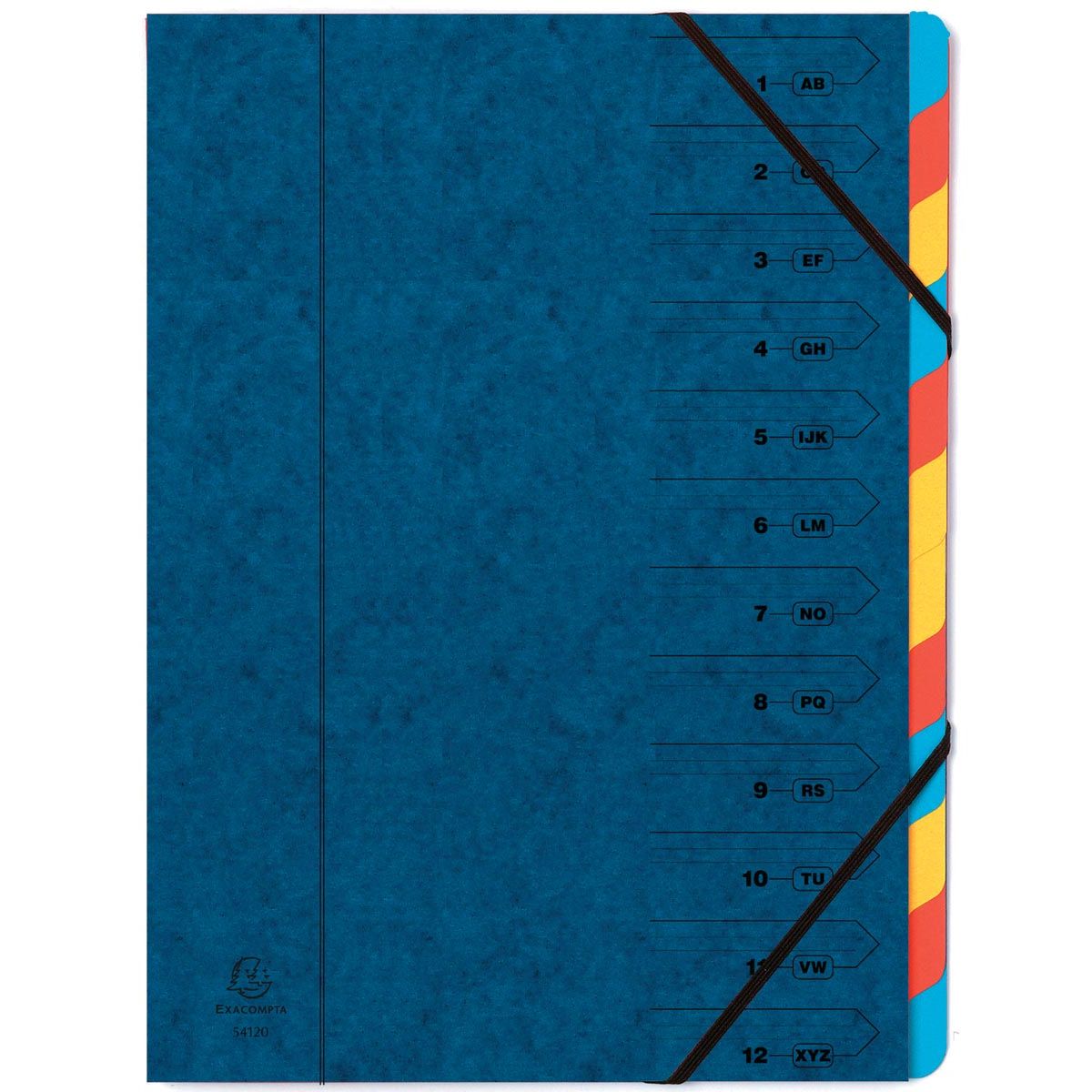 Exacompta - Sorteermap 12-delig, blauw