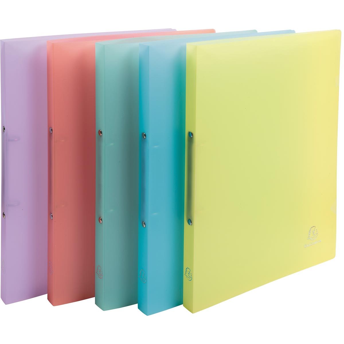 Exacompta - Classeur Chromaline ft A4, 2 anneaux de 1,5 cm, couleurs pastel assorties
