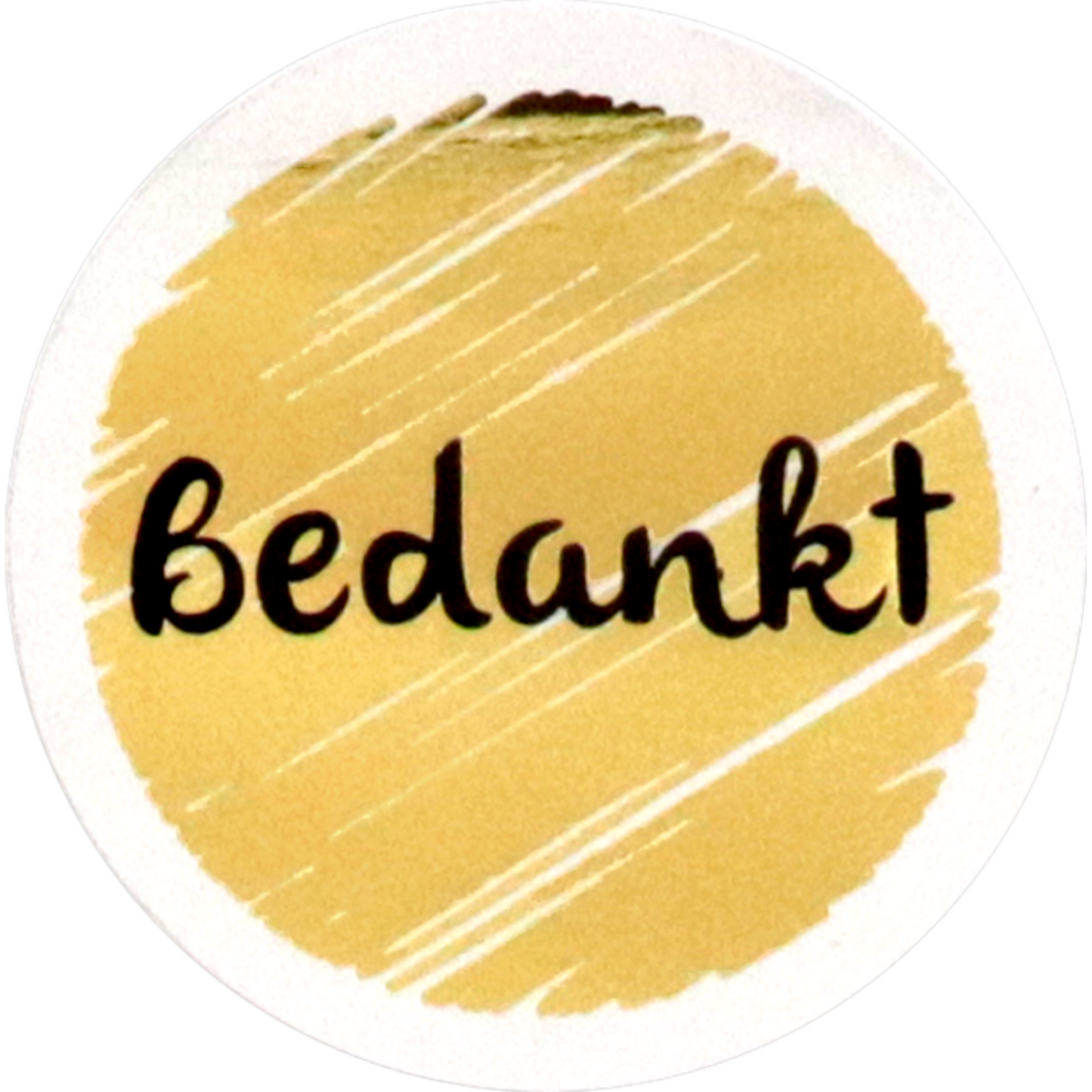 Klika - Etiket | papier | Bedankt | permanent | ∅40mm | goud/wit | rol à 500 stuks