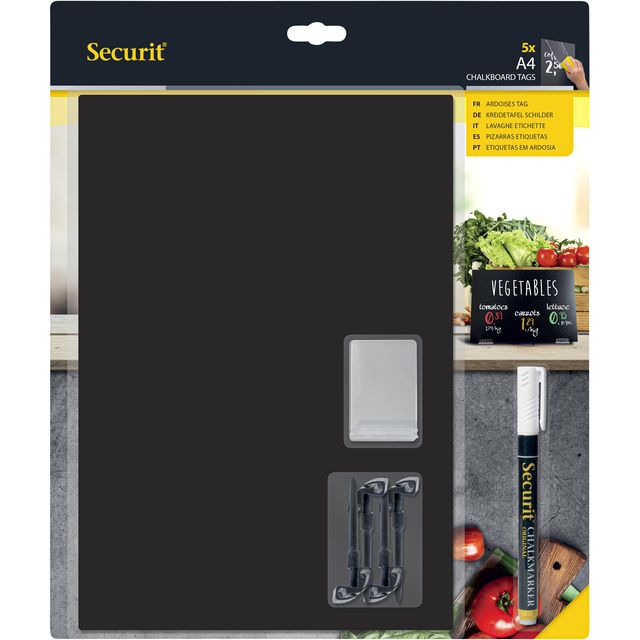 Securit - Kreidetafel A4 Etiketten 5 Stück