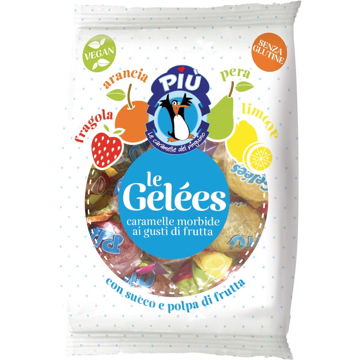 Piu - Bonbons à la gelée de fruits, sac de 1 kg