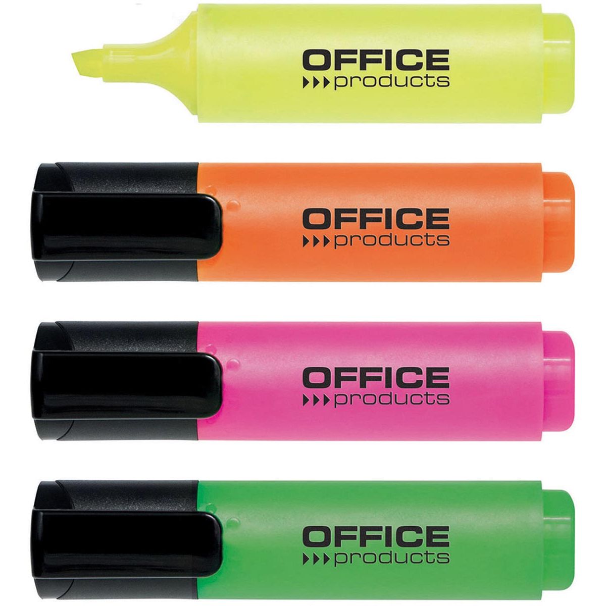 OFFICE products - markeerstift, 2 5 mm, geassorteerde kleuren, etui van 4 stuks