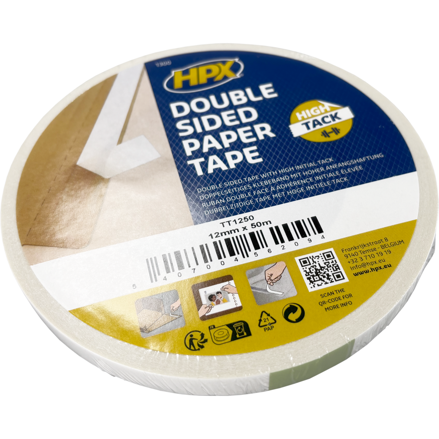 HPX - | Papiere | Solvent | PP | 12mm | 50m | wit | 100 rol
