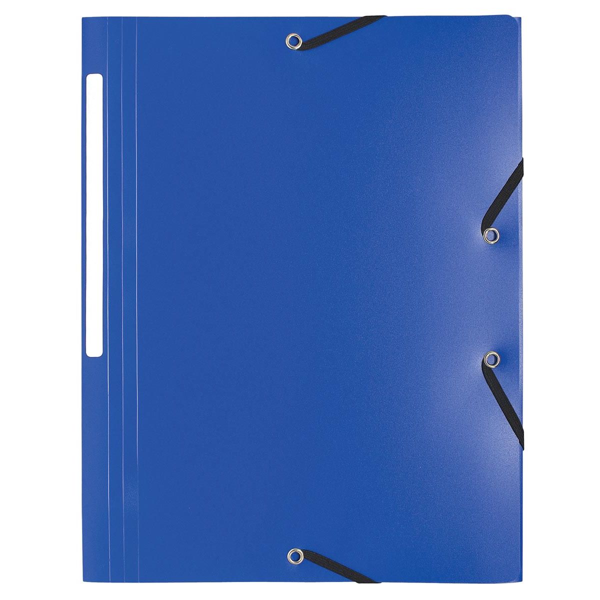 Exacompta - Elasto-Ordner A4, aus PP, 3 Klappen und blauem Gummizug