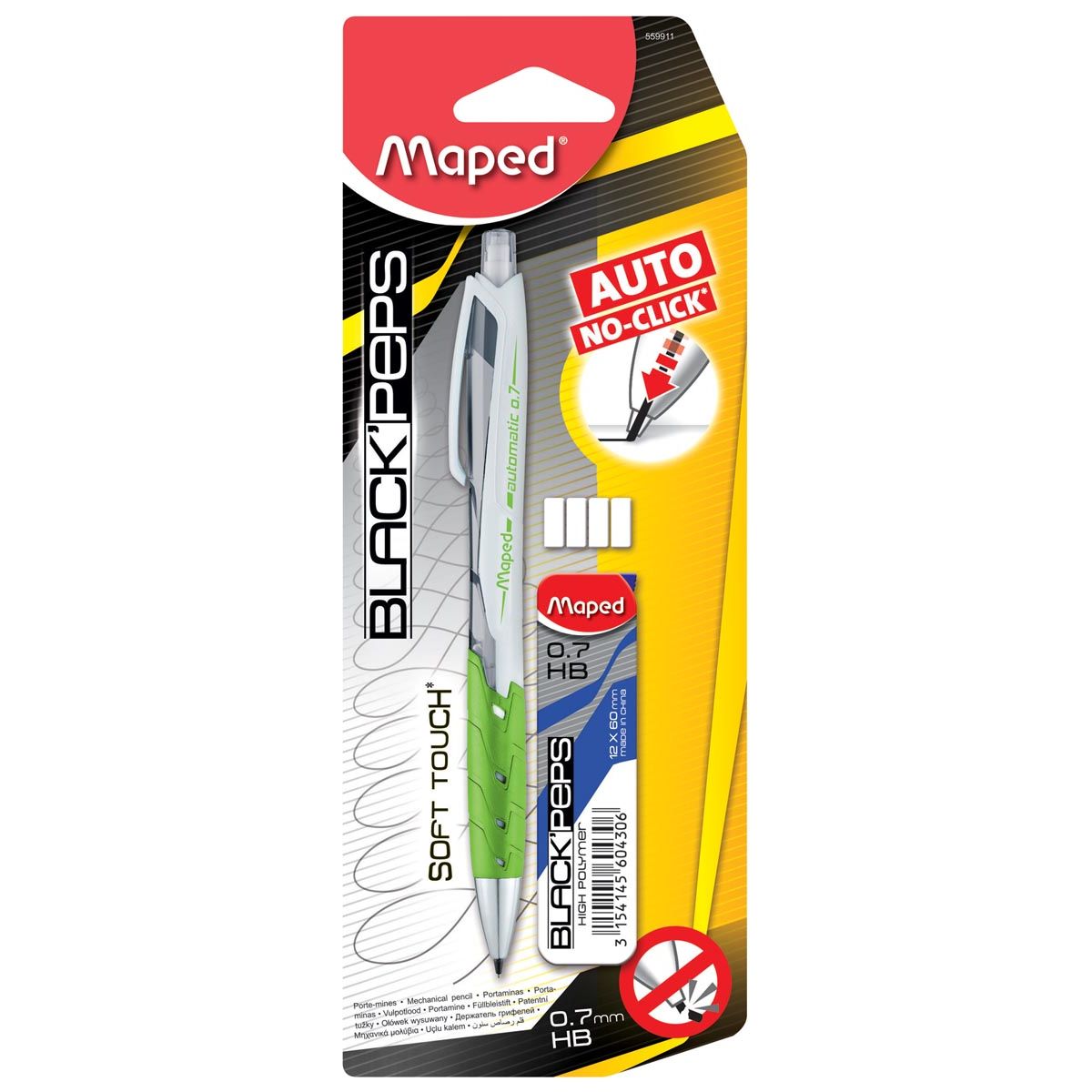 Maped - vulpotlood Auto 0,7 mm + vulling op blister