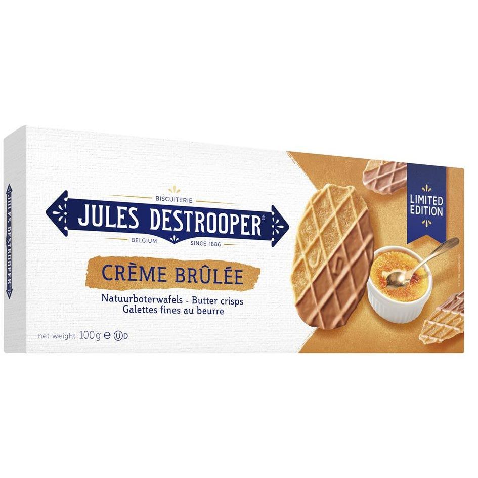Jules Destrooper - gaufres au beurre crème brûlée, boîte de 100 g