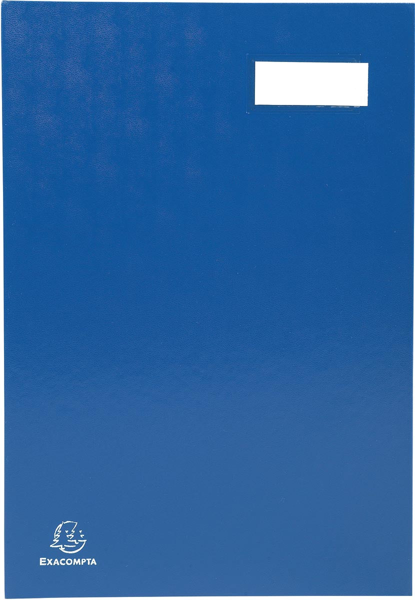 Exacompta - Handzeichenmappe für ft 24 x 35 cm, aus mit PVC überzogenem Karton, 20 Unterteilungen, blau