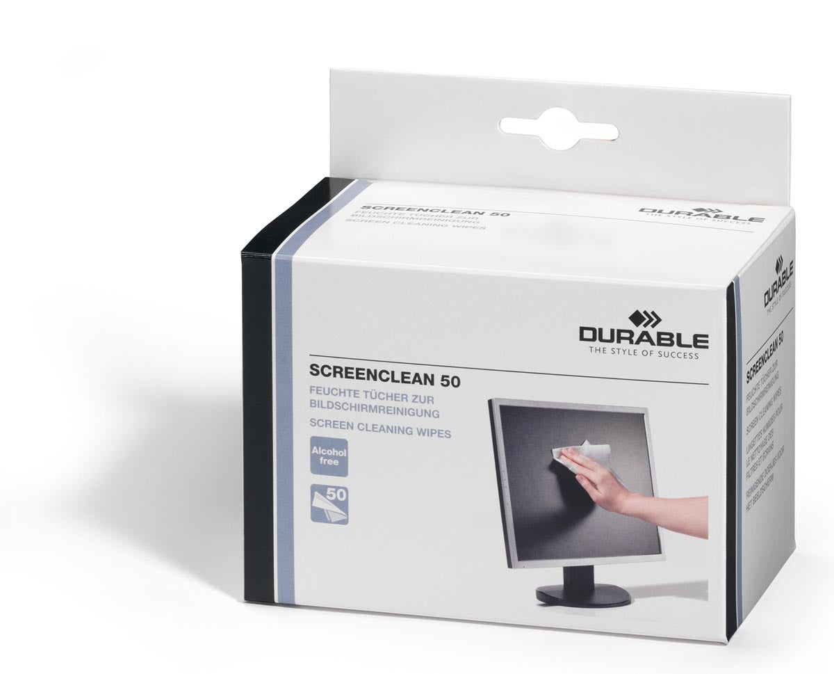 Langlebig – Screenclean Reinigungstücher, Karton mit 50 Stück