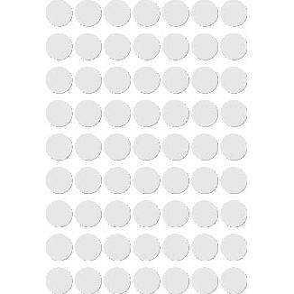 Apli - étiquettes rondes en coffret diamètre 10 mm, blanches, 378 pièces, 63 par feuille (2660)