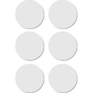 Apli - Étiquettes rondes en étui, diamètre 32 mm, blanches, 36 pièces, 6 par feuille (2665)