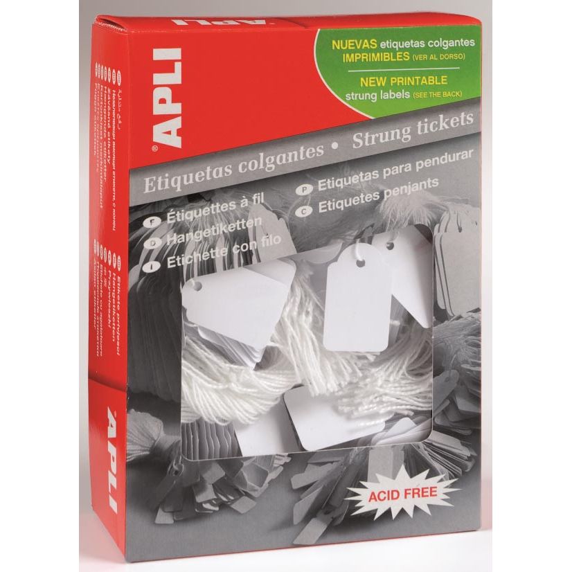 Apli - Etiquettes métalliques pi 13 x 34 mm (l x h) (386), boîte de 1 000 pièces