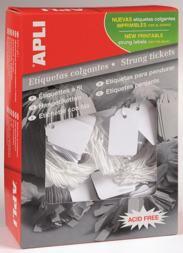 Apli - Etiquettes métalliques pi 13 x 34 mm (l x h) (386), boîte de 1 000 pièces