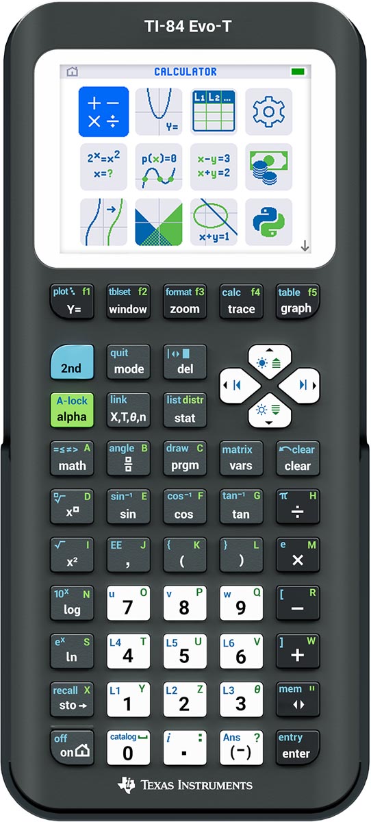 Texas Instruments - Texas grafische rekenmachine TI-84 Evo-T, zwart