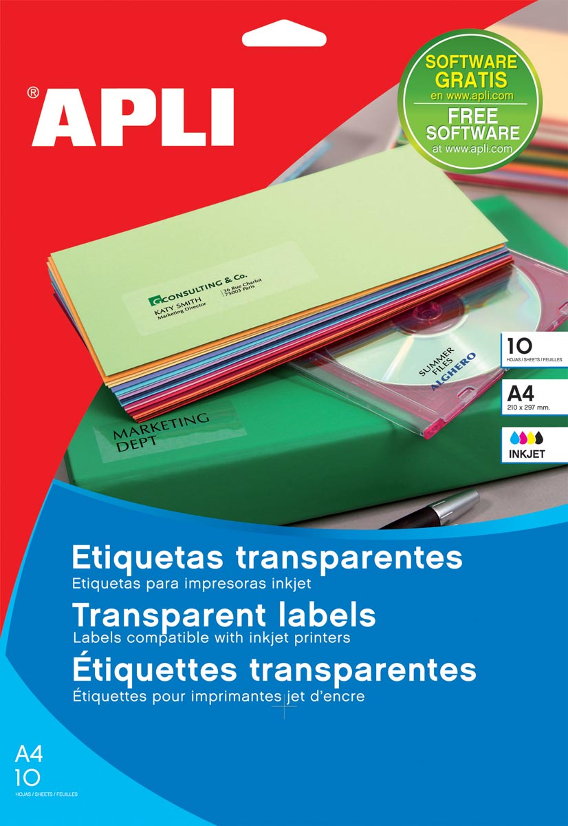 Apli – Transparente Etiketten