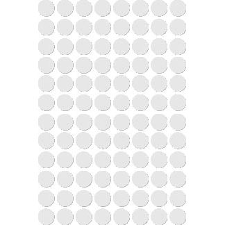 Apli - étiquettes rondes en coffret diamètre 8 mm, blanches, 480 pièces, 96 par feuille (1183)