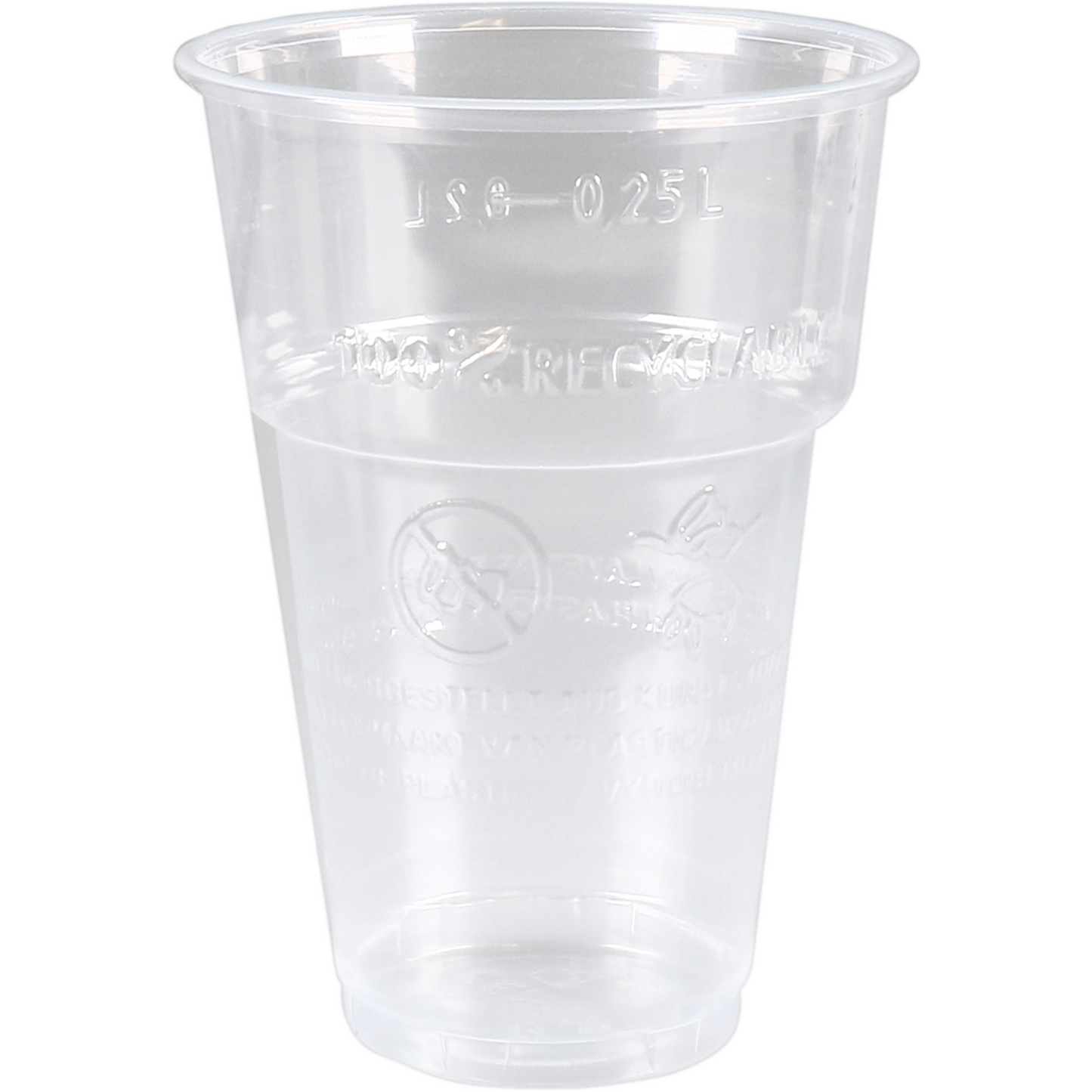 Klika - verre à bière PP Proppy 78mm 200cc/250cc transparent 50 pièces